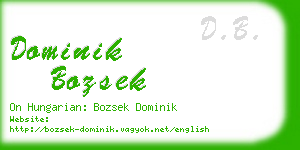 dominik bozsek business card